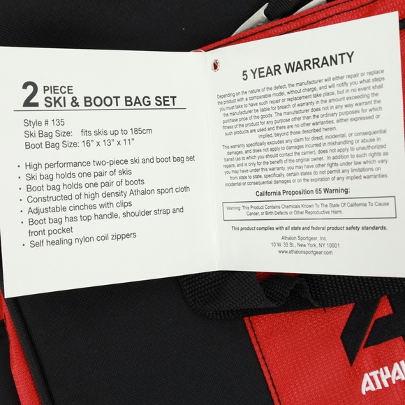 Athalon Bags Athalon Deluxe Twopiece Ski Boot Bag Combo Set Poshmark